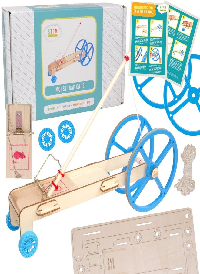 STEM Inventions Mousetrap Car Kit (10-Pack) - Hands-On Physics & Engineering STEM Kits for Classroom Projects, Force & Motion Experiments, Elementary and Middle School Science Lessons - Image 1